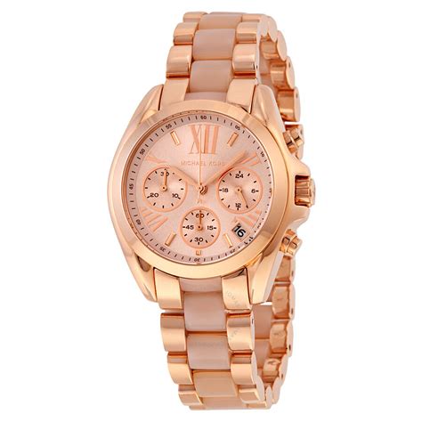 women's rose gold women's michael kors watch|rose gold mk watch women's.